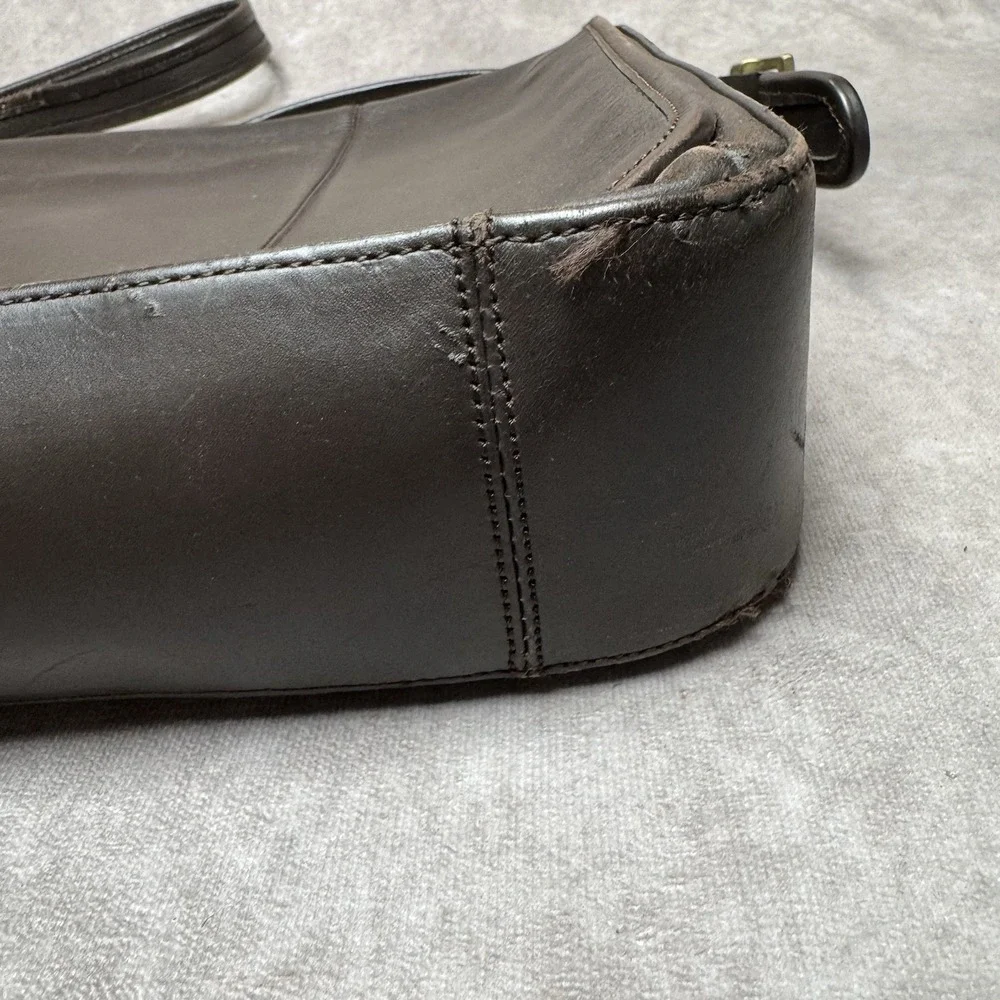 COACH 30310 Brown Leather Men's Briefcase Messenger Bag Shoulder Strap